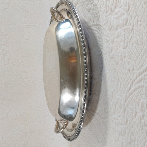 Vintage Silver Plated Oval Serving Dish & Lid - Picture 1 of 11